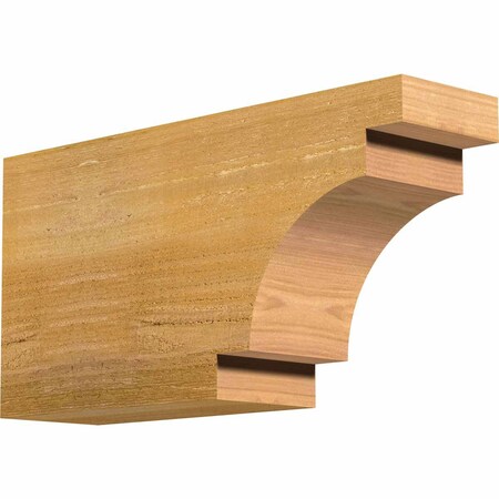 Ekena Millwork Mediterranean Rough Sawn Rafter Tail, Western Red Cedar, 4"W x 8"H x 16"L RFT04X08X16MED00RWR